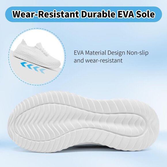 Womens Running Shoes Sneakers Tennis Walking Slip on Lightweight Outdoor Sports - Picture 4 of 7